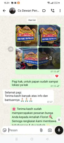 Testimonial Papan Bunga Pernikahan kadumadang